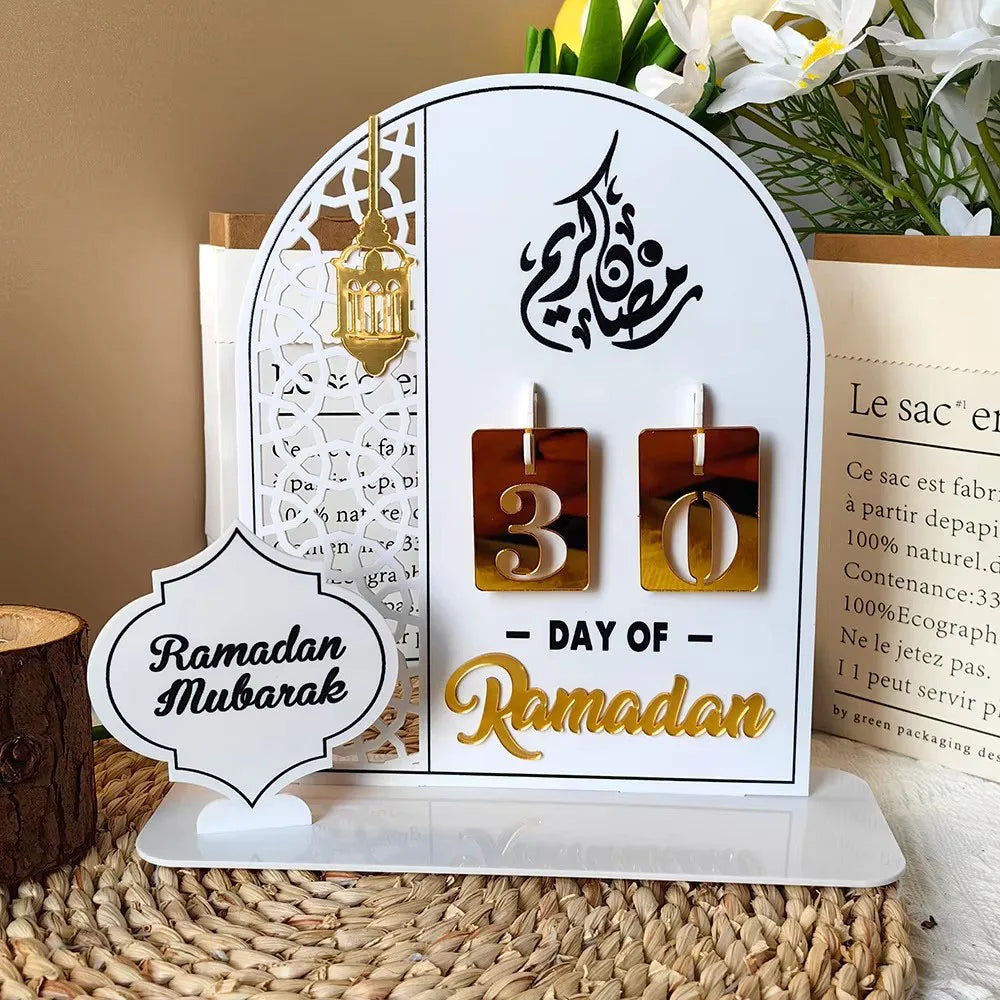 Acrylic Ramadan Countdown Calendar with Base