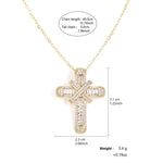 Cross Pendant Necklaces Classical Sparkling CZ Cross Necklace Jewelry Festival Party Daily Gifts For Men