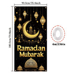 Eid Mubarak Decoration 2026 Hanging Flag Ramadan For Home Door Islamic Muslim Party Decor Ramadan Kareem Banner Eid Al-Fitr Gift