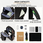 Men's anti-theft chest bag, fashionable motorcycle and casual sports sloping backpack.