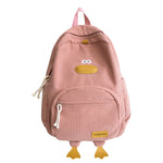 Cartoon Duck Kids Backpack Bag for Girls Boys Canvas Primary Student Children School Bags.