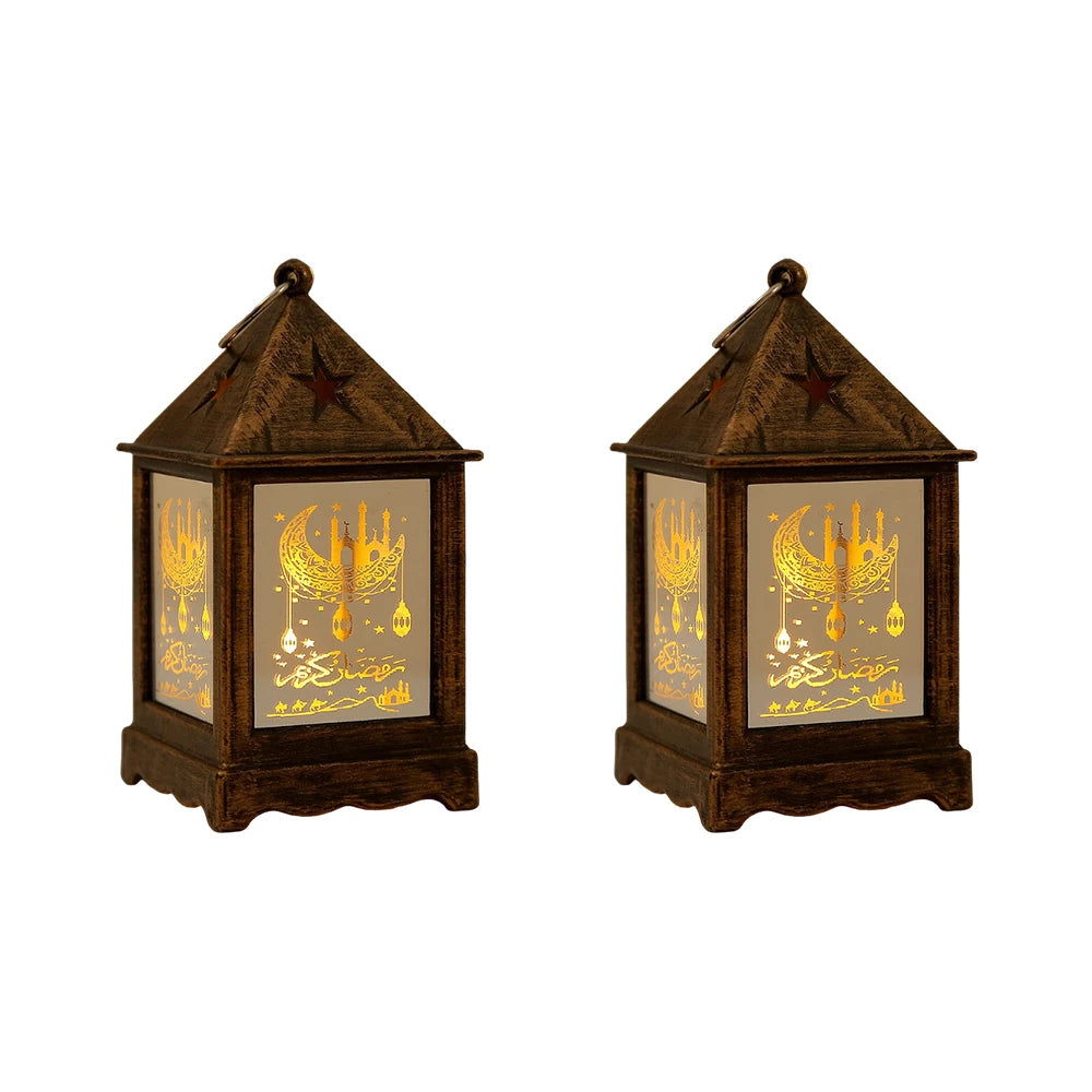 2pcs Moroccan Ramadan Ornaments, Middle Eastern Candle Lanterns