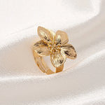 Women's Ring, Flower Metal Opening, adjustable Size Ring, Suitable for Daily Wear.