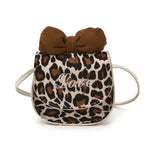 Toddler Kids Purses And Handbags Cute Mini Bowknot Crossbody Bag Fashion Little Girl Small Coin Pouch Children Leopard Hand Bags