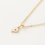 Name Initial Necklace For Women Simple Enamel A-Z Alphabet Pendants Choker Letter Necklaces Fashion Clavicle Chain Jewelry Gifts