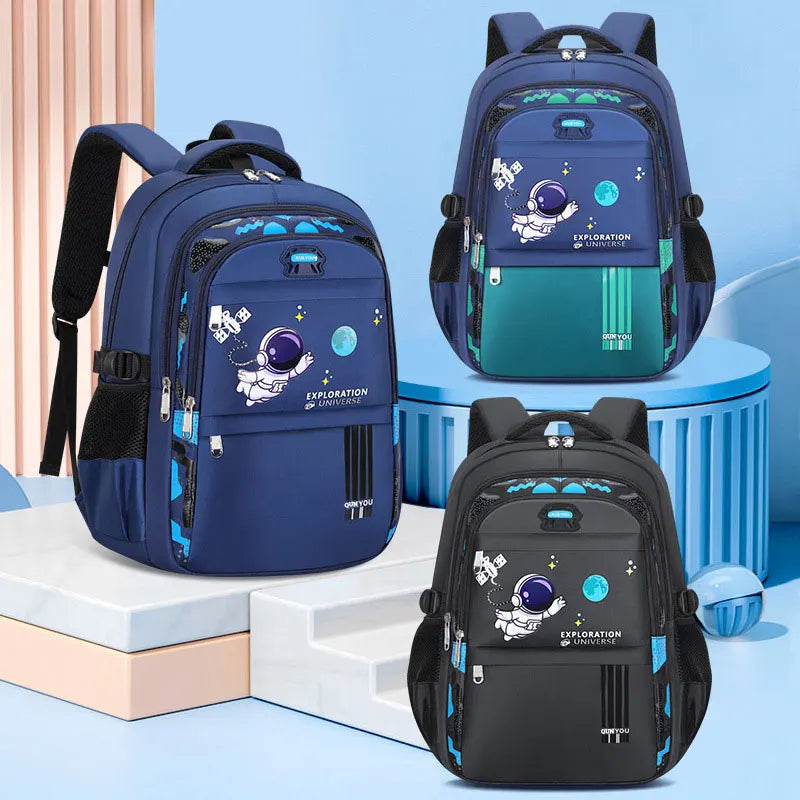 Kids Backpack Children School Bags for Boys Astronaut School Waterproof Primary Book Bag.