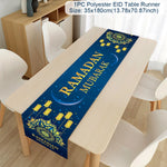 Ramadan Decor Table Runner EID Mubarak Decoration For Home Tablecloth Ramadan Kareem Islamic Muslim Party Eid Al Adha Gifts