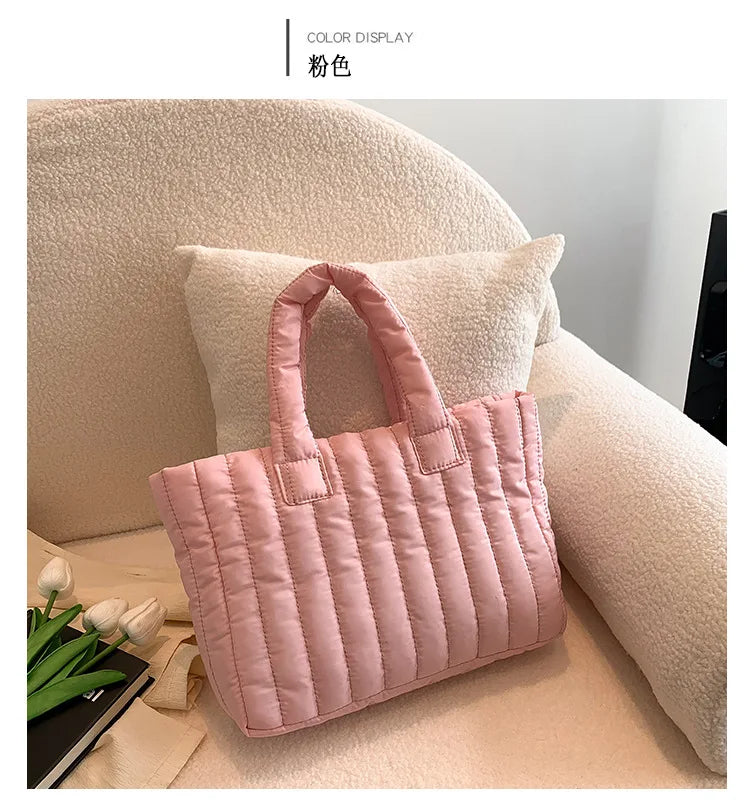 Bags for Women 2025 New Large Capacity Simple Niche Handbags Women's Cotton Clothes.