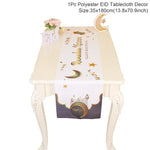 Ramadan Decor Table Runner EID Mubarak Decoration For Home Tablecloth Ramadan Kareem Islamic Muslim Party Eid Al Adha Gifts