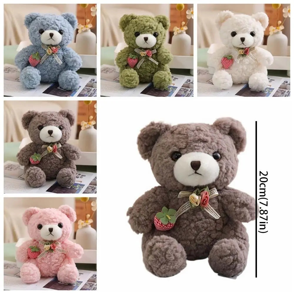 Animal 20CM Rose Soft with Bow Stuffed Animal Bear
