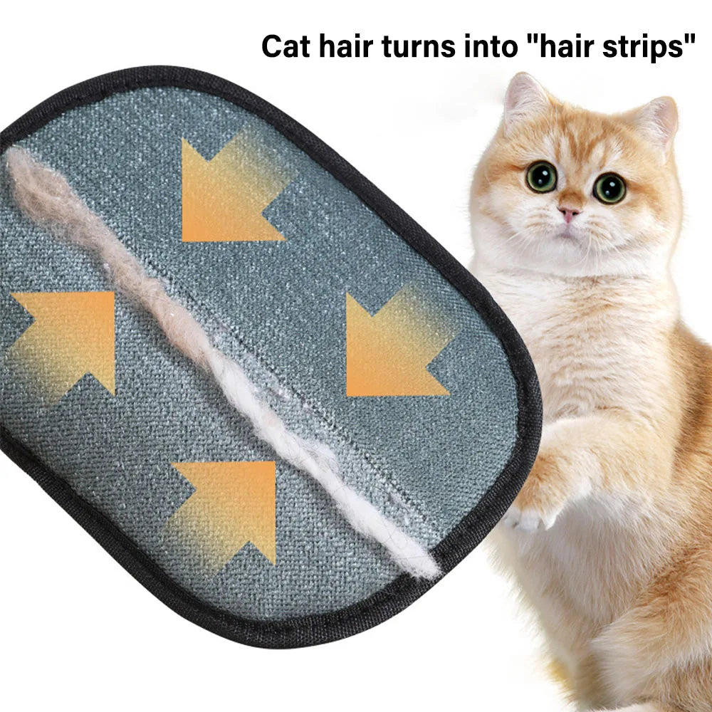 Pet Hair Removal Tool Reusable Static Gloves, Double-Sided Grooming Gloves for Pets, Removes Pet Fur Hair for Carpets