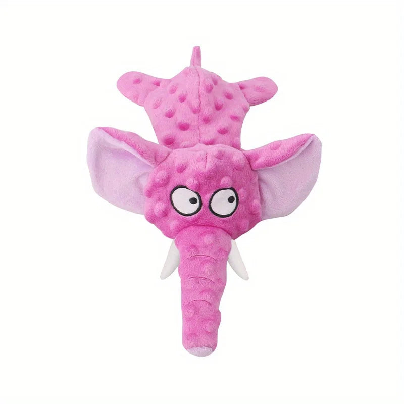 Pet Plush Chew Toy - Voice Animal Shape, Bite Resistant Interactive, Teeth Cleaning Puzzle Toy for Dogs & Cats, Pet Supplies