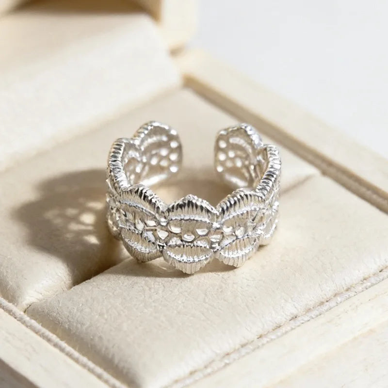 925 Sterling Silver Simple Vintage Handmade Rings For Women