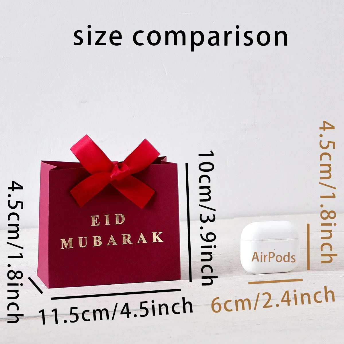 5-Piece Eid Gift Box Is Decorated with Ribbon Bows and Exquisite Paper Packaging, Suitable for Holiday Parties, and Can Hold Candies, Cookies, Jewelry