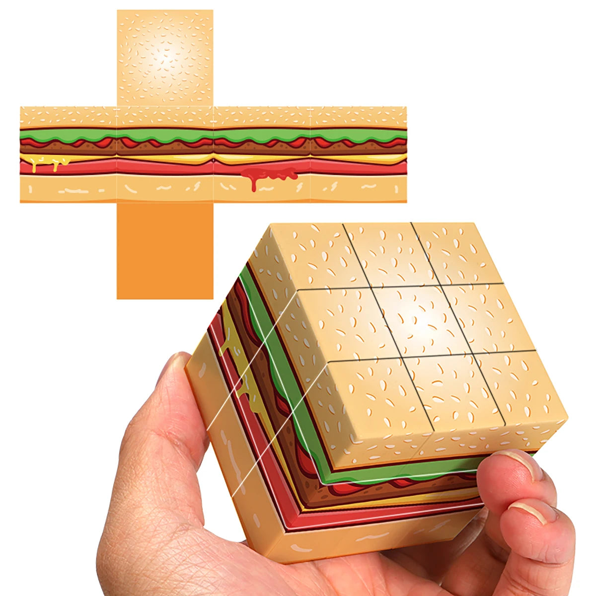 Magic Cube 3D UV Hamburger puzzle