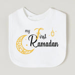Moon Star My First Ramadan Baby Bibs Boys Girls Cotton Bib Newborn Saliva Bib Eid Mubarak Muslim Islamic Festival Keepsake Gift