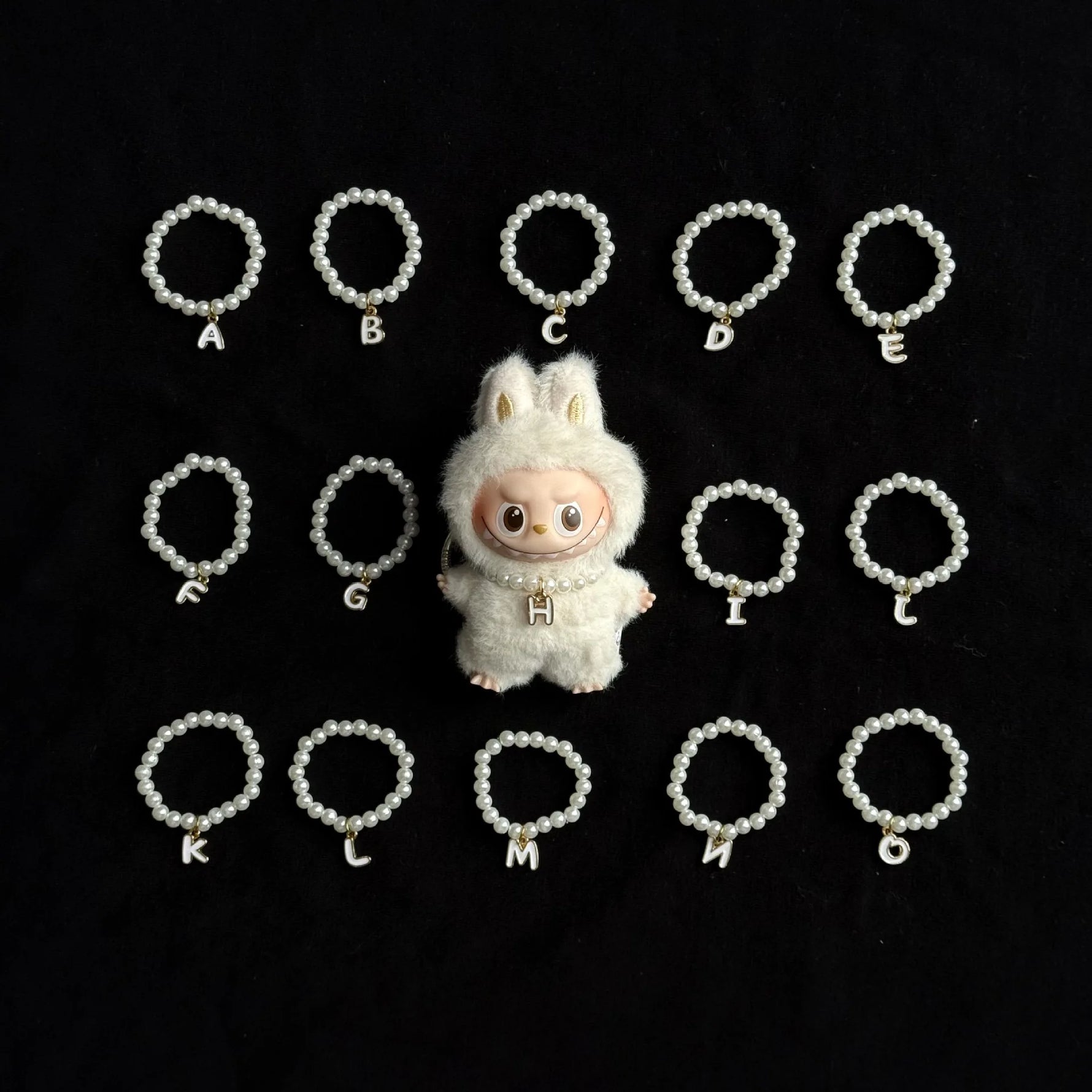 Mini Pendant Letter Pearl Necklace