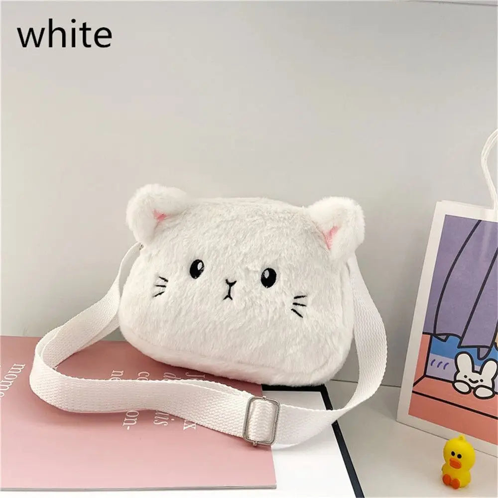 Children's Handbags Cute Shoulder Bag Cartoon Cat Soft  Bag Messenger Small Bags.
