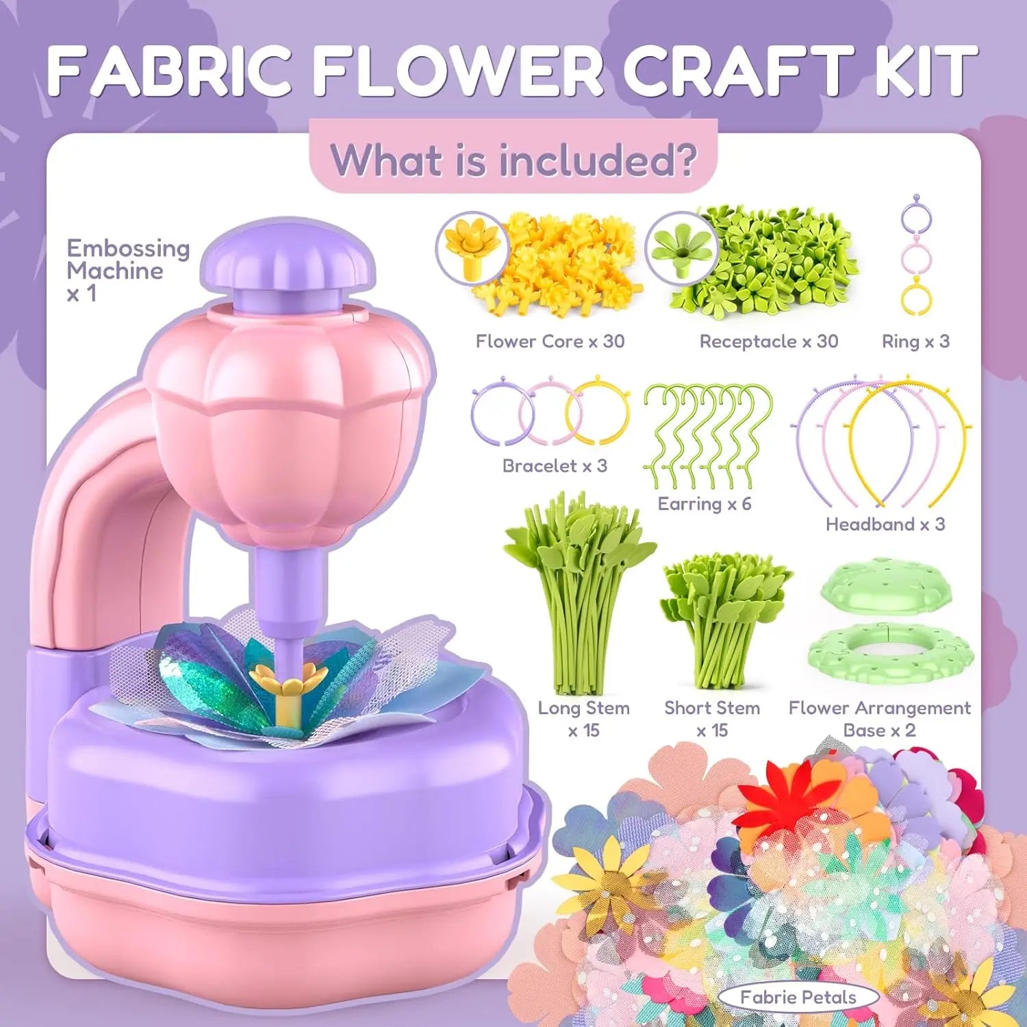 Girls Toys Fabric Flower Bouquets Craft Kits