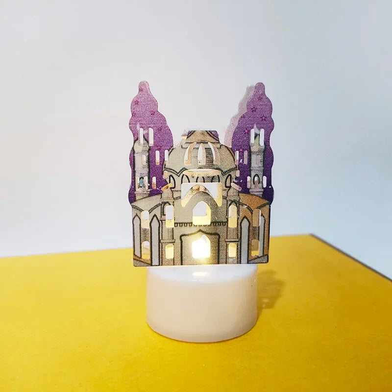 Eid Mubarak Candle Light Ramadan Decoration for Home Ornaments Eid Al-Fitr Kareem Festival Islamic Muslim Party Decor