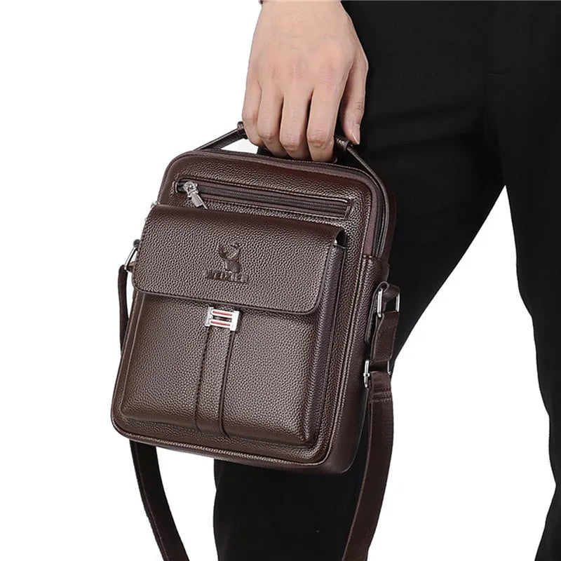 Men Crossbody Shoulder Bags Waterproof Vintage Men Handbags Large Capacity.