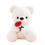 Wedding Rose Bear Plush Toy Cute Stuffed Animal Gift