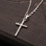 HipHop Fashion Cross Necklace For Women Crystal Zircon Men Metal Chains Choker Jesus Pendants Jewelry Gift