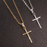 HipHop Fashion Cross Necklace For Women Crystal Zircon Men Metal Chains Choker Jesus Pendants Jewelry Gift