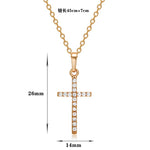 HipHop Fashion Cross Necklace For Women Crystal Zircon Men Metal Chains Choker Jesus Pendants Jewelry Gift