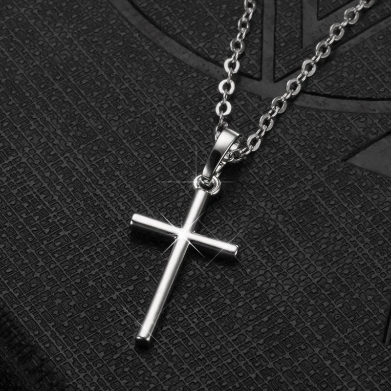 HipHop Fashion Cross Necklace For Women Crystal Zircon Men Metal Chains Choker Jesus Pendants Jewelry Gift